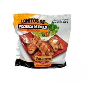 Lomitos de pechuga de pollo adobados 600gr - BUCANERO